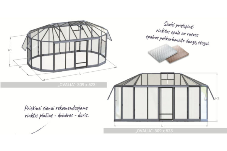 OVALIA aliuminis šiltnamis