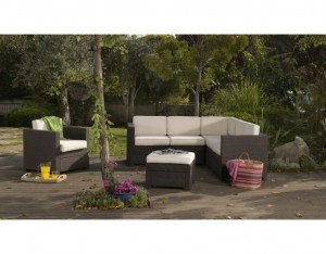 Provence minkštų baldų komplektas su krėslu