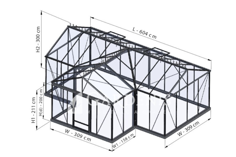 T-ROOM aliuminis šiltnamis